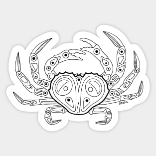 Native Inspired Dungeness Crab Sticker